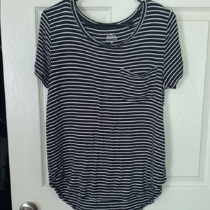 Hollister super soft back and white striped tee